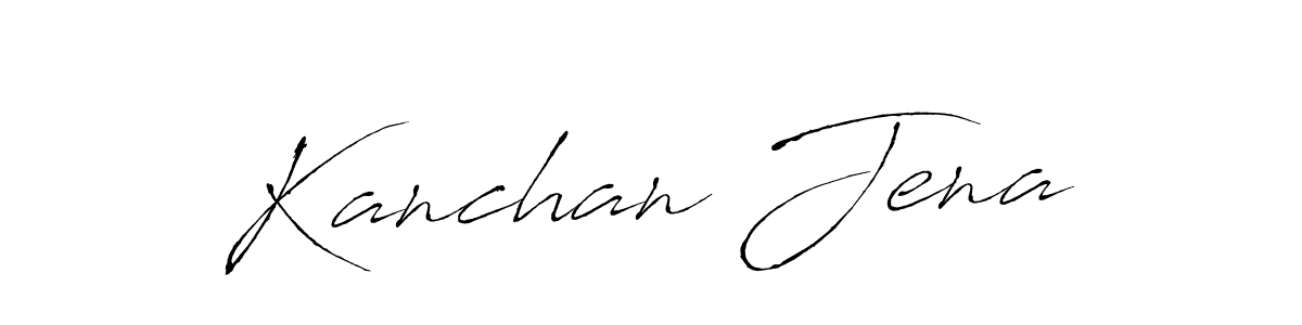 How to make Kanchan Jena name signature. Use Antro_Vectra style for creating short signs online. This is the latest handwritten sign. Kanchan Jena signature style 6 images and pictures png