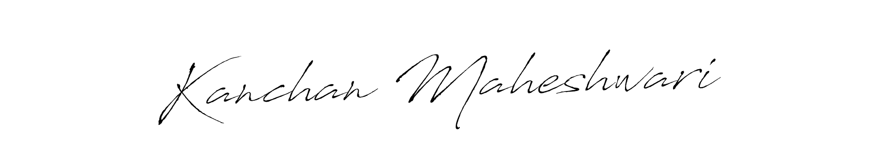 Create a beautiful signature design for name Kanchan Maheshwari. With this signature (Antro_Vectra) fonts, you can make a handwritten signature for free. Kanchan Maheshwari signature style 6 images and pictures png