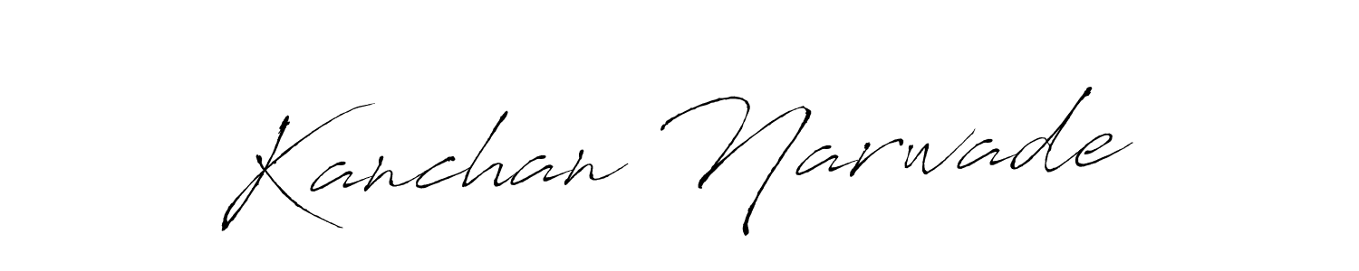 The best way (Antro_Vectra) to make a short signature is to pick only two or three words in your name. The name Kanchan Narwade include a total of six letters. For converting this name. Kanchan Narwade signature style 6 images and pictures png