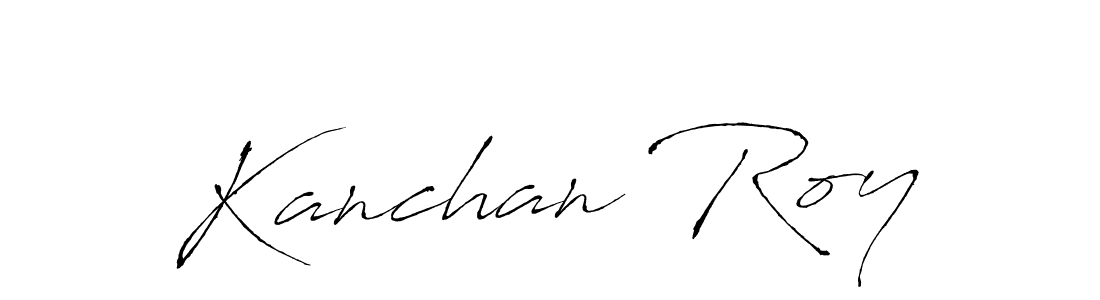 The best way (Antro_Vectra) to make a short signature is to pick only two or three words in your name. The name Kanchan Roy include a total of six letters. For converting this name. Kanchan Roy signature style 6 images and pictures png