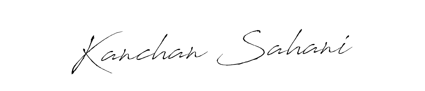 if you are searching for the best signature style for your name Kanchan Sahani. so please give up your signature search. here we have designed multiple signature styles  using Antro_Vectra. Kanchan Sahani signature style 6 images and pictures png