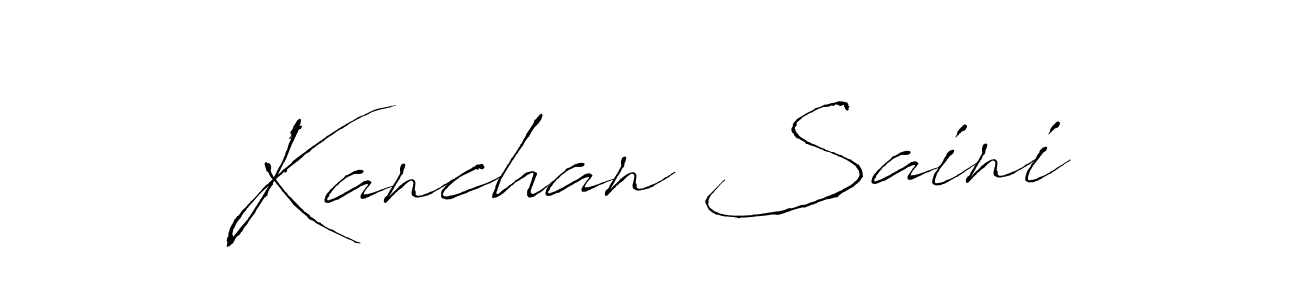 The best way (Antro_Vectra) to make a short signature is to pick only two or three words in your name. The name Kanchan Saini include a total of six letters. For converting this name. Kanchan Saini signature style 6 images and pictures png
