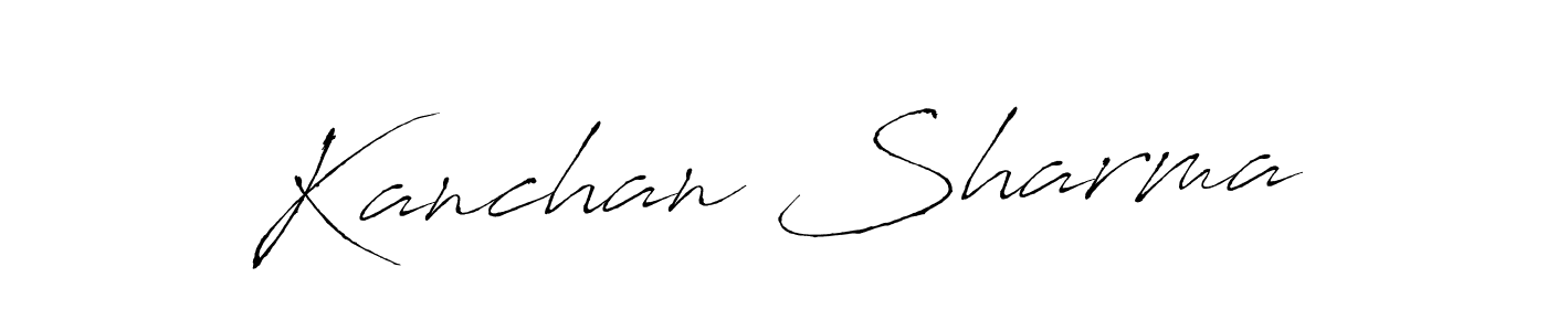 How to make Kanchan Sharma name signature. Use Antro_Vectra style for creating short signs online. This is the latest handwritten sign. Kanchan Sharma signature style 6 images and pictures png