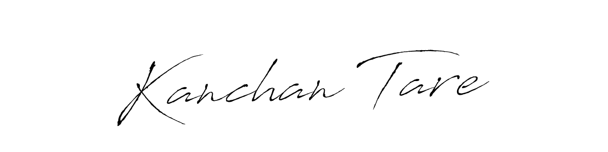 You should practise on your own different ways (Antro_Vectra) to write your name (Kanchan Tare) in signature. don't let someone else do it for you. Kanchan Tare signature style 6 images and pictures png