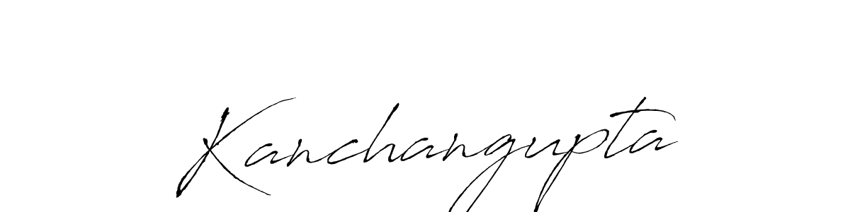 How to make Kanchangupta name signature. Use Antro_Vectra style for creating short signs online. This is the latest handwritten sign. Kanchangupta signature style 6 images and pictures png