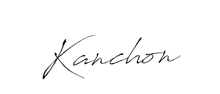 You can use this online signature creator to create a handwritten signature for the name Kanchon. This is the best online autograph maker. Kanchon signature style 6 images and pictures png