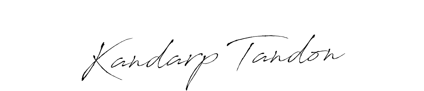 Create a beautiful signature design for name Kandarp Tandon. With this signature (Antro_Vectra) fonts, you can make a handwritten signature for free. Kandarp Tandon signature style 6 images and pictures png