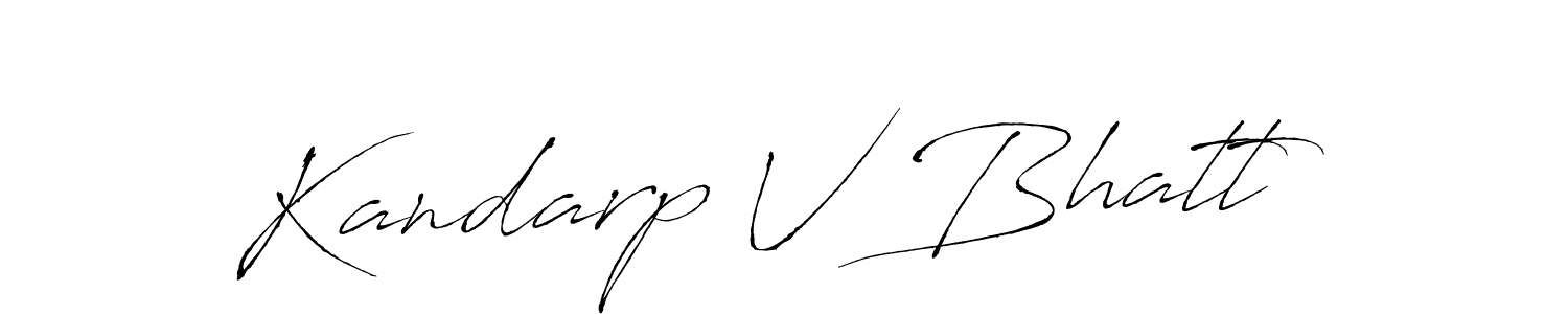 The best way (Antro_Vectra) to make a short signature is to pick only two or three words in your name. The name Kandarp V Bhatt include a total of six letters. For converting this name. Kandarp V Bhatt signature style 6 images and pictures png