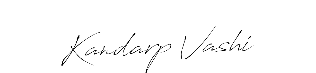 Make a beautiful signature design for name Kandarp Vashi. With this signature (Antro_Vectra) style, you can create a handwritten signature for free. Kandarp Vashi signature style 6 images and pictures png