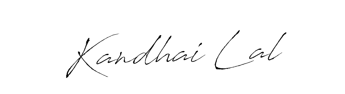 How to make Kandhai Lal name signature. Use Antro_Vectra style for creating short signs online. This is the latest handwritten sign. Kandhai Lal signature style 6 images and pictures png
