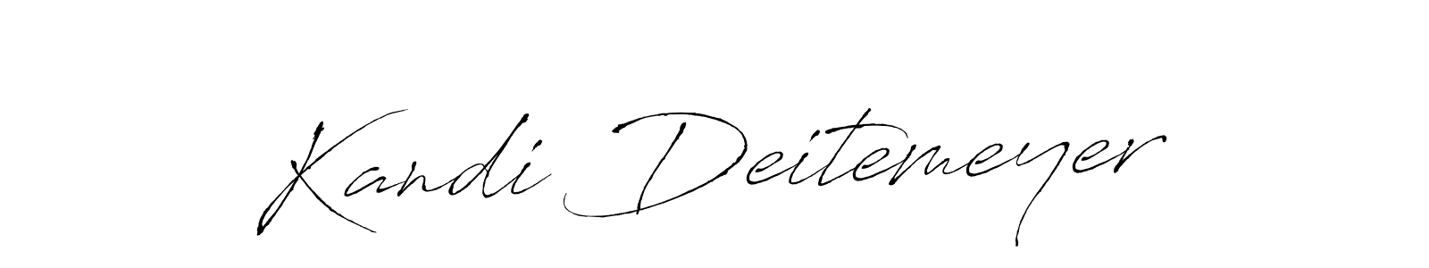 Make a beautiful signature design for name Kandi Deitemeyer. With this signature (Antro_Vectra) style, you can create a handwritten signature for free. Kandi Deitemeyer signature style 6 images and pictures png