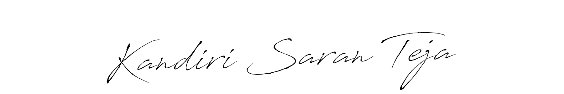 Make a beautiful signature design for name Kandiri Saran Teja. With this signature (Antro_Vectra) style, you can create a handwritten signature for free. Kandiri Saran Teja signature style 6 images and pictures png
