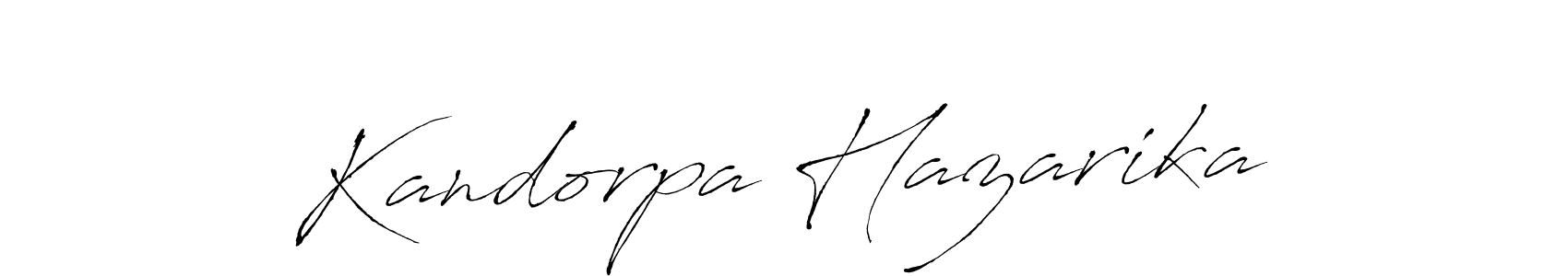 Create a beautiful signature design for name Kandorpa Hazarika. With this signature (Antro_Vectra) fonts, you can make a handwritten signature for free. Kandorpa Hazarika signature style 6 images and pictures png