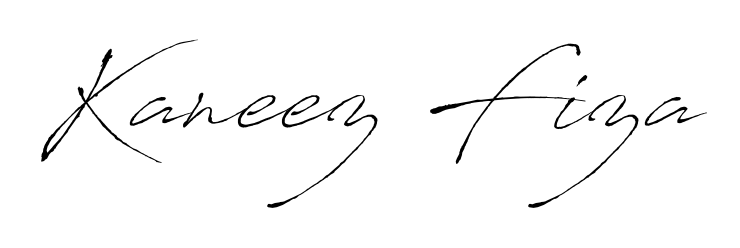 Quickly download Kaneez Fiza name signature in high-resolution PNG using Antro_Vectra style. Ready to insert into PDFs and online applications. Kaneez Fiza signature style 6 images and pictures png