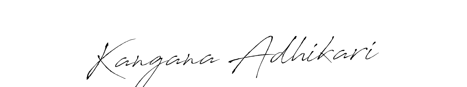 How to make Kangana Adhikari signature? Antro_Vectra is a professional autograph style. Create handwritten signature for Kangana Adhikari name. Kangana Adhikari signature style 6 images and pictures png