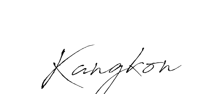 Create a beautiful signature design for name Kangkon. With this signature (Antro_Vectra) fonts, you can make a handwritten signature for free. Kangkon signature style 6 images and pictures png