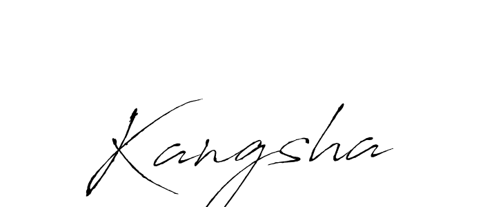 if you are searching for the best signature style for your name Kangsha. so please give up your signature search. here we have designed multiple signature styles  using Antro_Vectra. Kangsha signature style 6 images and pictures png