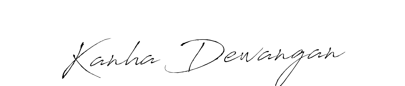 How to make Kanha Dewangan name signature. Use Antro_Vectra style for creating short signs online. This is the latest handwritten sign. Kanha Dewangan signature style 6 images and pictures png