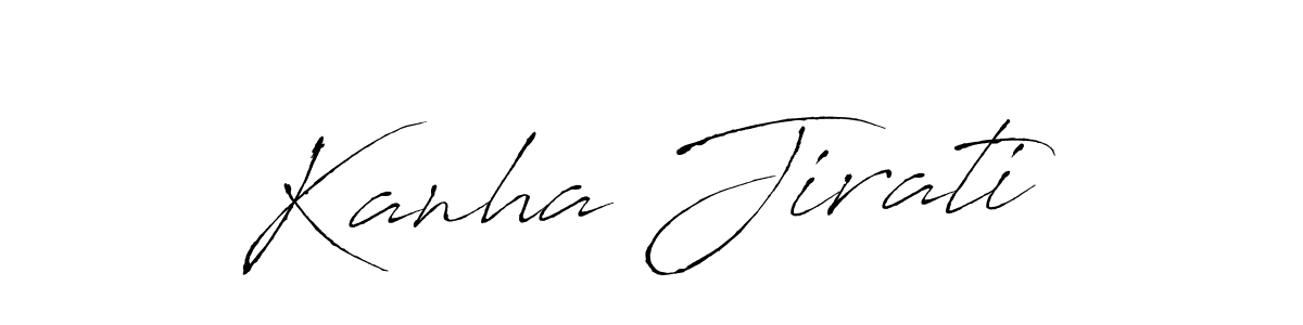 How to make Kanha Jirati name signature. Use Antro_Vectra style for creating short signs online. This is the latest handwritten sign. Kanha Jirati signature style 6 images and pictures png