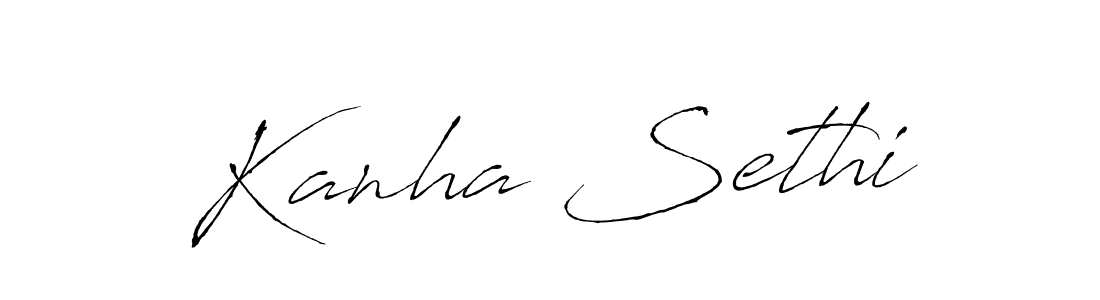 Create a beautiful signature design for name Kanha Sethi. With this signature (Antro_Vectra) fonts, you can make a handwritten signature for free. Kanha Sethi signature style 6 images and pictures png