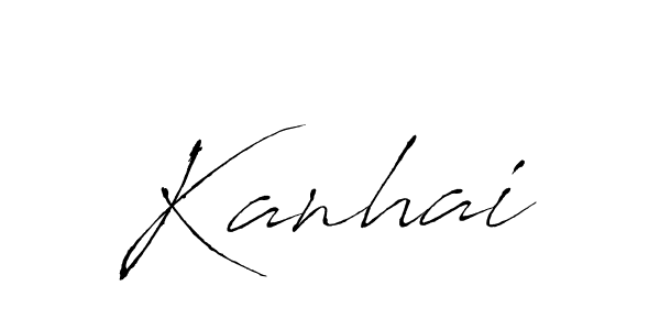 Design your own signature with our free online signature maker. With this signature software, you can create a handwritten (Antro_Vectra) signature for name Kanhai. Kanhai signature style 6 images and pictures png