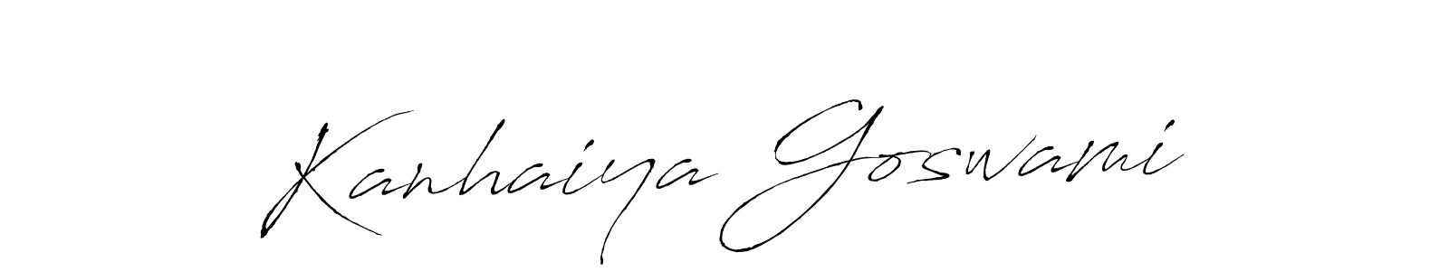 How to make Kanhaiya Goswami name signature. Use Antro_Vectra style for creating short signs online. This is the latest handwritten sign. Kanhaiya Goswami signature style 6 images and pictures png