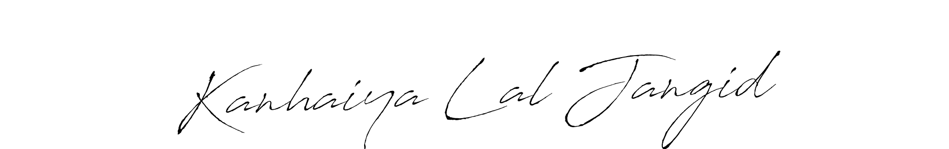 You should practise on your own different ways (Antro_Vectra) to write your name (Kanhaiya Lal Jangid) in signature. don't let someone else do it for you. Kanhaiya Lal Jangid signature style 6 images and pictures png