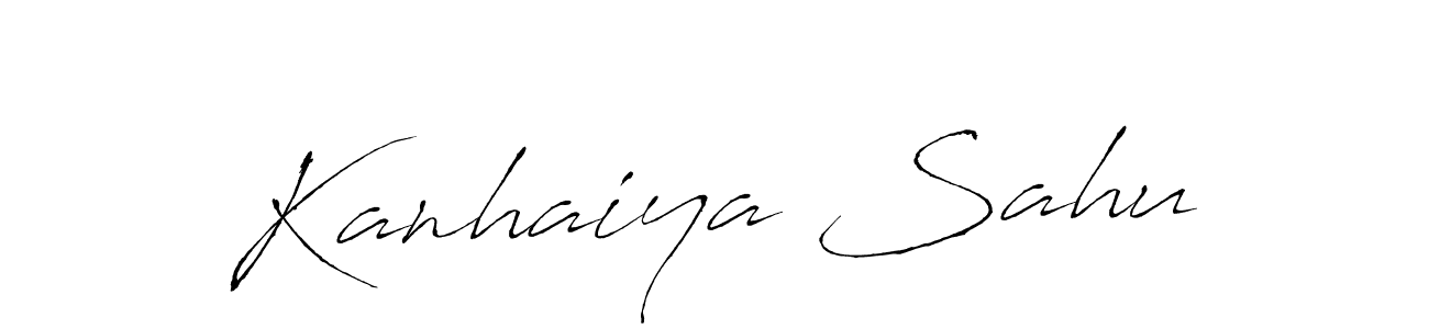 How to make Kanhaiya Sahu signature? Antro_Vectra is a professional autograph style. Create handwritten signature for Kanhaiya Sahu name. Kanhaiya Sahu signature style 6 images and pictures png