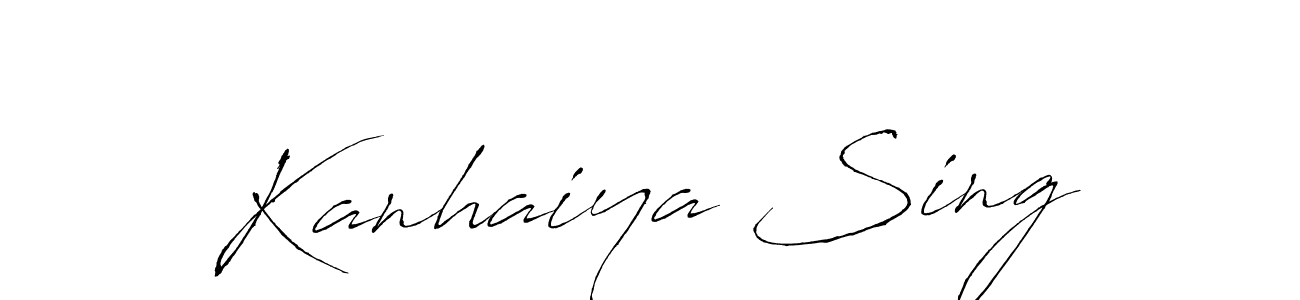 Kanhaiya Sing stylish signature style. Best Handwritten Sign (Antro_Vectra) for my name. Handwritten Signature Collection Ideas for my name Kanhaiya Sing. Kanhaiya Sing signature style 6 images and pictures png