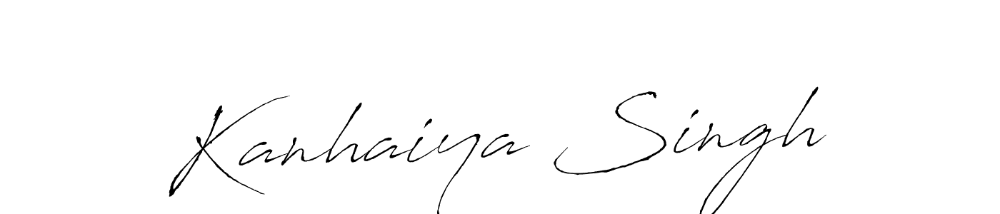 How to make Kanhaiya Singh name signature. Use Antro_Vectra style for creating short signs online. This is the latest handwritten sign. Kanhaiya Singh signature style 6 images and pictures png