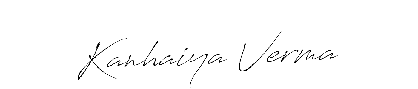 How to make Kanhaiya Verma name signature. Use Antro_Vectra style for creating short signs online. This is the latest handwritten sign. Kanhaiya Verma signature style 6 images and pictures png