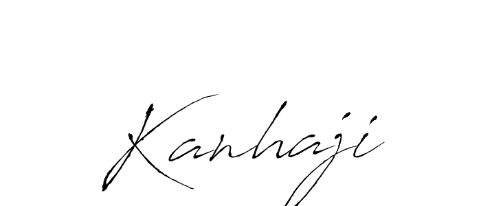 Design your own signature with our free online signature maker. With this signature software, you can create a handwritten (Antro_Vectra) signature for name Kanhaji. Kanhaji signature style 6 images and pictures png