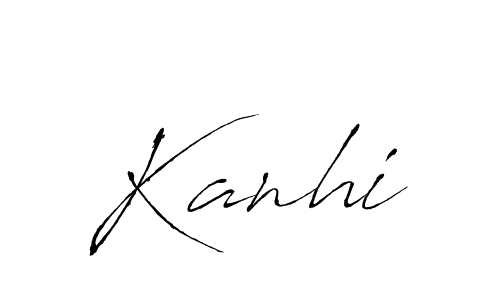 Make a beautiful signature design for name Kanhi. With this signature (Antro_Vectra) style, you can create a handwritten signature for free. Kanhi signature style 6 images and pictures png