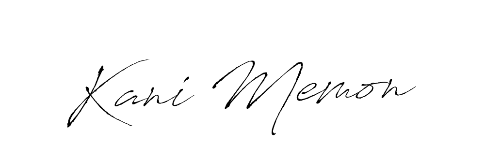 How to make Kani Memon signature? Antro_Vectra is a professional autograph style. Create handwritten signature for Kani Memon name. Kani Memon signature style 6 images and pictures png