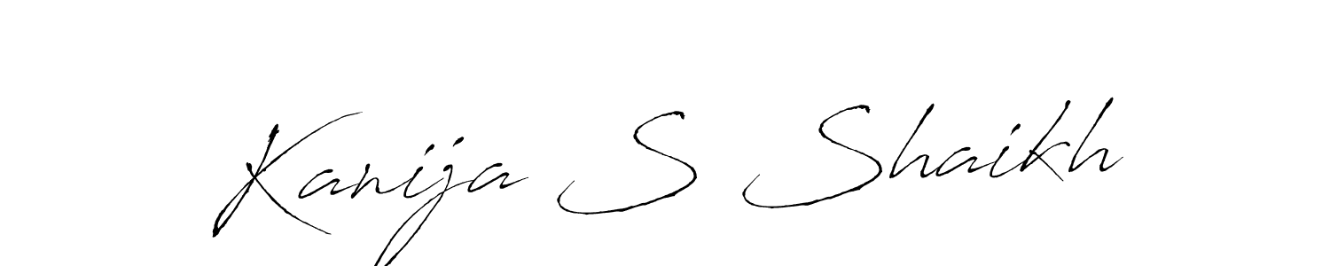 How to make Kanija S Shaikh signature? Antro_Vectra is a professional autograph style. Create handwritten signature for Kanija S Shaikh name. Kanija S Shaikh signature style 6 images and pictures png