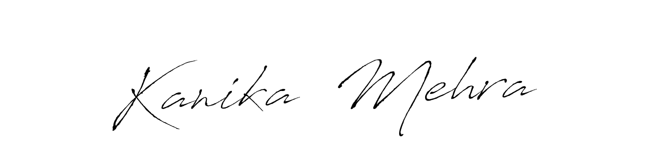 Create a beautiful signature design for name Kanika  Mehra. With this signature (Antro_Vectra) fonts, you can make a handwritten signature for free. Kanika  Mehra signature style 6 images and pictures png