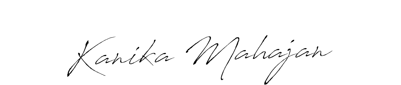 Make a beautiful signature design for name Kanika Mahajan. With this signature (Antro_Vectra) style, you can create a handwritten signature for free. Kanika Mahajan signature style 6 images and pictures png