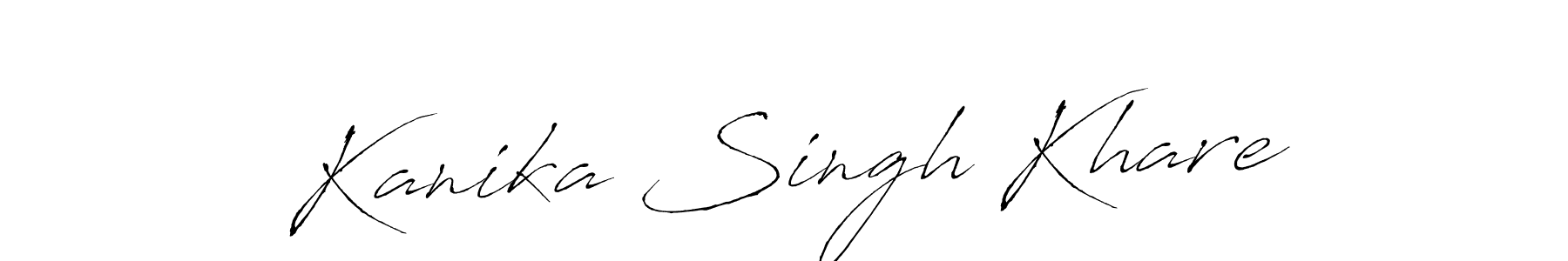 How to make Kanika Singh Khare name signature. Use Antro_Vectra style for creating short signs online. This is the latest handwritten sign. Kanika Singh Khare signature style 6 images and pictures png