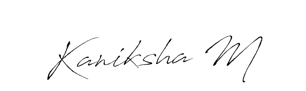 Kaniksha M stylish signature style. Best Handwritten Sign (Antro_Vectra) for my name. Handwritten Signature Collection Ideas for my name Kaniksha M. Kaniksha M signature style 6 images and pictures png