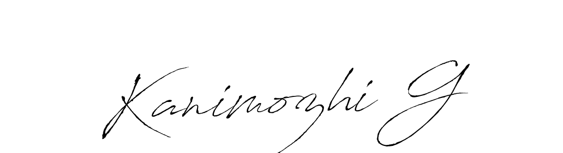 You can use this online signature creator to create a handwritten signature for the name Kanimozhi G. This is the best online autograph maker. Kanimozhi G signature style 6 images and pictures png