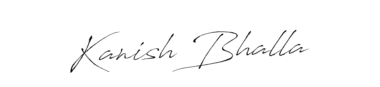 How to make Kanish Bhalla name signature. Use Antro_Vectra style for creating short signs online. This is the latest handwritten sign. Kanish Bhalla signature style 6 images and pictures png