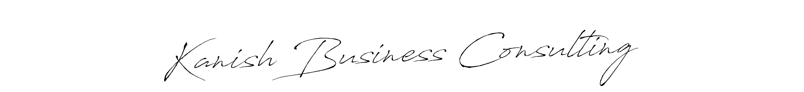 How to make Kanish Business Consulting name signature. Use Antro_Vectra style for creating short signs online. This is the latest handwritten sign. Kanish Business Consulting signature style 6 images and pictures png