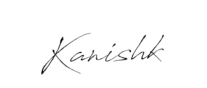 How to make Kanishk signature? Antro_Vectra is a professional autograph style. Create handwritten signature for Kanishk name. Kanishk signature style 6 images and pictures png