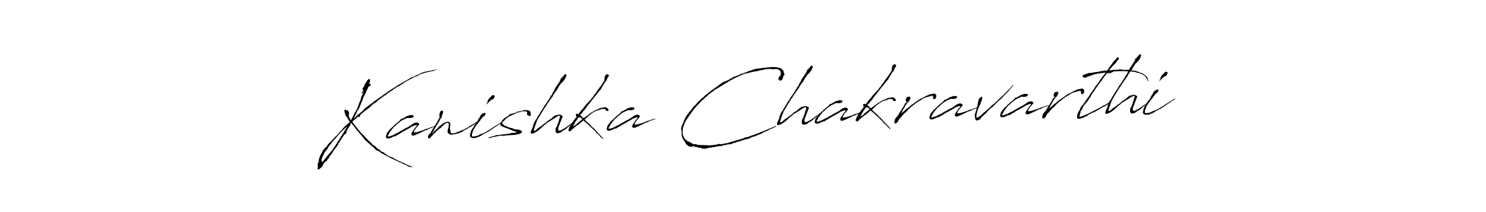 How to make Kanishka Chakravarthi signature? Antro_Vectra is a professional autograph style. Create handwritten signature for Kanishka Chakravarthi name. Kanishka Chakravarthi signature style 6 images and pictures png