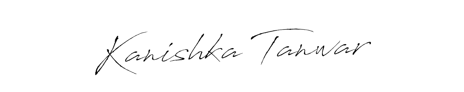 Also we have Kanishka Tanwar name is the best signature style. Create professional handwritten signature collection using Antro_Vectra autograph style. Kanishka Tanwar signature style 6 images and pictures png