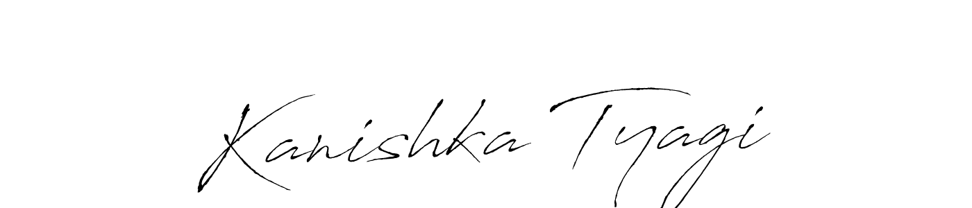 Create a beautiful signature design for name Kanishka Tyagi. With this signature (Antro_Vectra) fonts, you can make a handwritten signature for free. Kanishka Tyagi signature style 6 images and pictures png