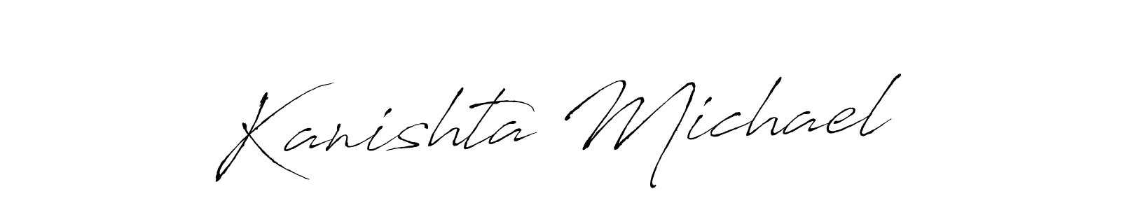 Make a beautiful signature design for name Kanishta Michael. Use this online signature maker to create a handwritten signature for free. Kanishta Michael signature style 6 images and pictures png