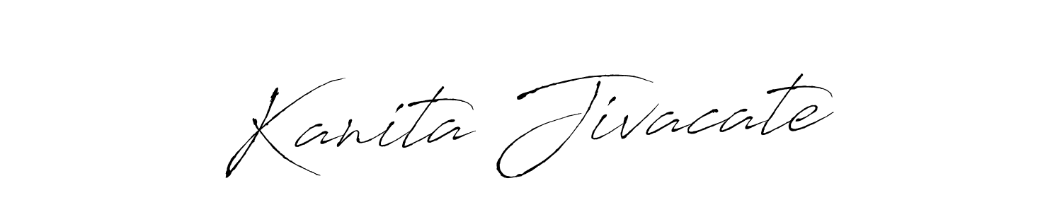 The best way (Antro_Vectra) to make a short signature is to pick only two or three words in your name. The name Kanita Jivacate include a total of six letters. For converting this name. Kanita Jivacate signature style 6 images and pictures png