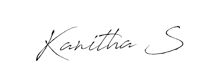 You should practise on your own different ways (Antro_Vectra) to write your name (Kanitha S) in signature. don't let someone else do it for you. Kanitha S signature style 6 images and pictures png