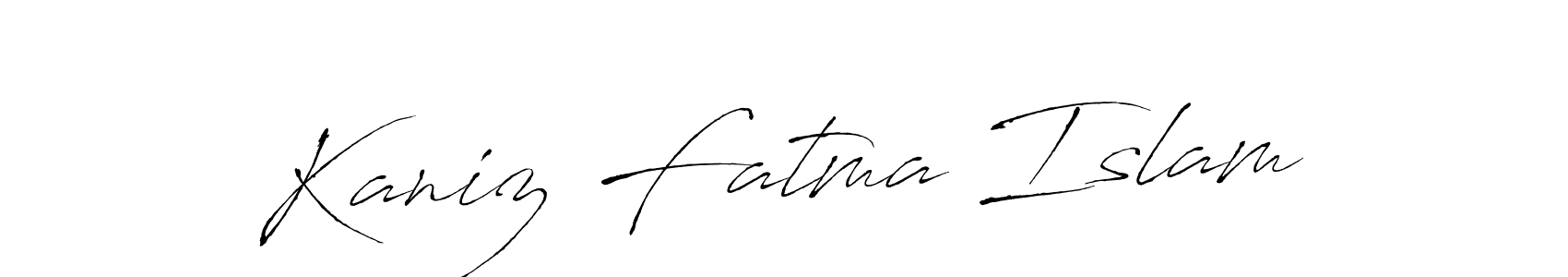 Make a beautiful signature design for name Kaniz Fatma Islam. With this signature (Antro_Vectra) style, you can create a handwritten signature for free. Kaniz Fatma Islam signature style 6 images and pictures png